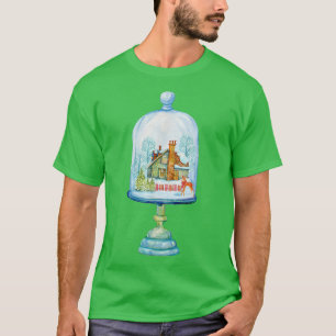 Weihnachtshaus Snowglobe Deer Xmas Tierfreunde T-Shirt