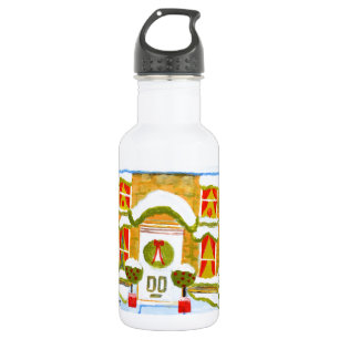 Weihnachtshaus Trinkflasche