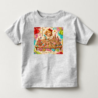 ~ Weihnachtshäuser aus Lebkuchen ~ Süßes Mädchen Kleinkind T-shirt