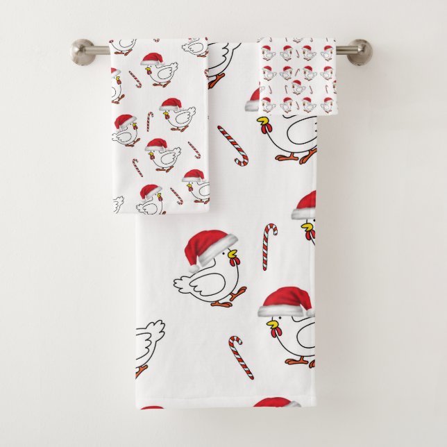 Weihnachtshäuser Badetücher, Sets, Hühner Badhandtuch Set (Insitu)