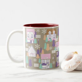 Weihnachtshäuser Brown Zweifarbige Tasse