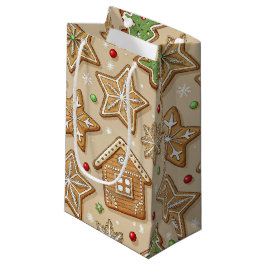 WEIHNACHTSHÄUSER UND STERNE AUS GINGERBREAD-KEKsen Kleine Geschenktüte