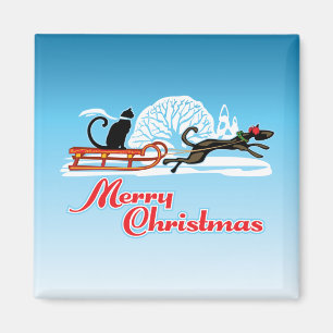 Weihnachtshaustier-Parade Magnet