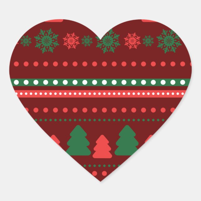 Weihnachtsheft Herz-Aufkleber (Vorderseite)
