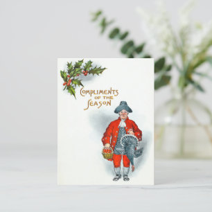 Weihnachtsheilige Blätter Feiertagspostkarte