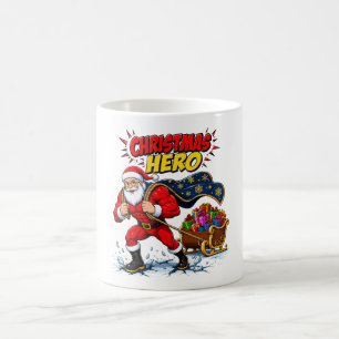 Weihnachtsheld Comic Santa Claus Kaffeetasse