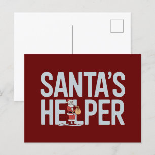 Weihnachtshelfer Weihnachten Postkarte