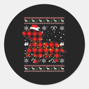 Weihnachtshemd für Dachshund-Liebhaber-Geschenk Sa Runder Aufkleber