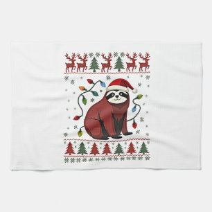 Weihnachtshemd für Faultierliebhaber-Geschenk Sant Geschirrtuch