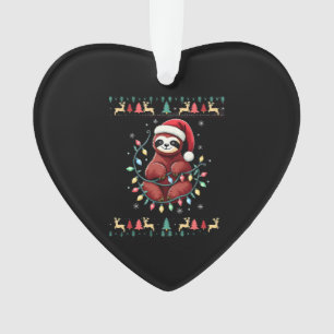 Weihnachtshemd für Faultierliebhaber-Geschenk Sant Ornament