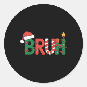 Weihnachtshemden für Kinder Jungen Bruh Lustiger W Runder Aufkleber