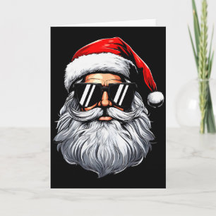 Weihnachtshemden mit Santa-Gesicht Retro-Sungles f Karte