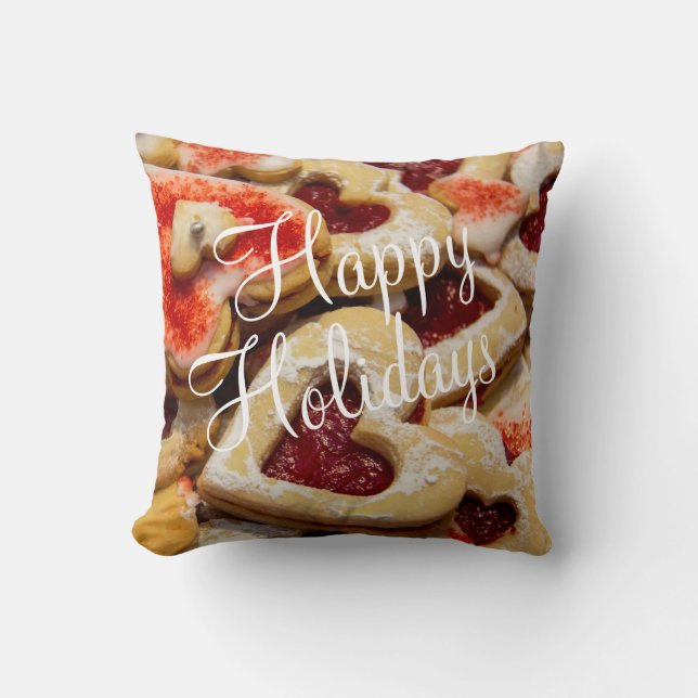 Weihnachtsherz geformt Zucker Cookie Kissen (Vorderseite)