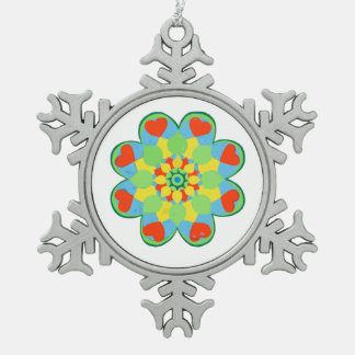 Weihnachtsherz Mandala Ornament