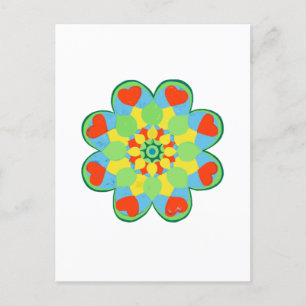 Weihnachtsherz Mandala Postkarte
