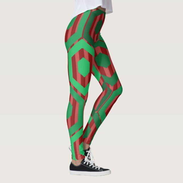Weihnachtshexagonen Leggings (Rechts)