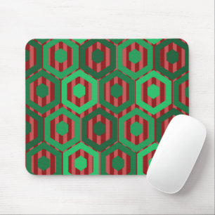 Weihnachtshexagonen Mousepad