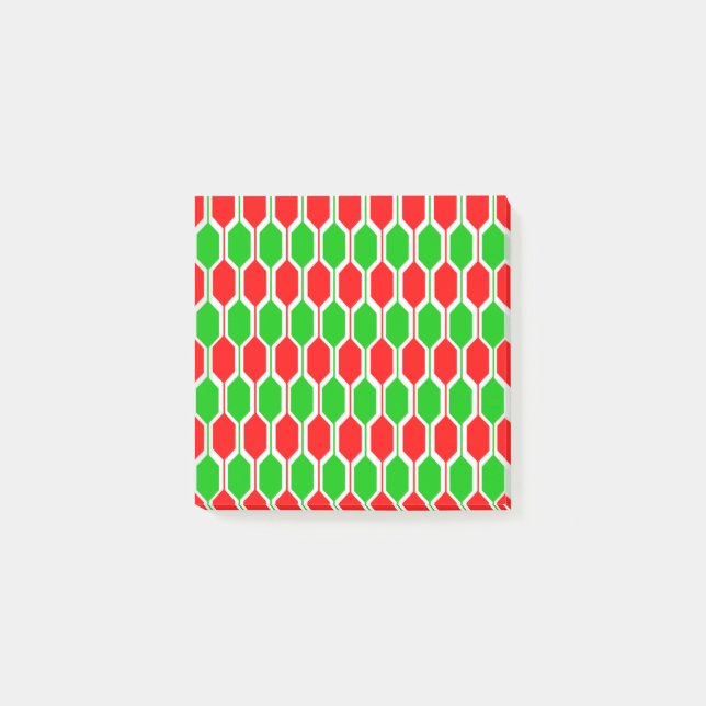 Weihnachtshexagonen Post-it Klebezettel (Vorderseite)