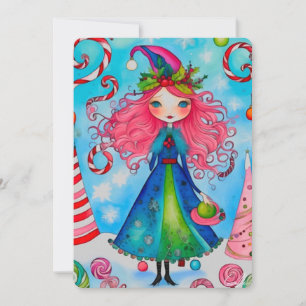 Weihnachtshexe 1 Holiday Card Design Einladung