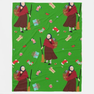 Weihnachtshexe Befana-Decke Fleecedecke