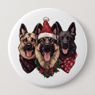 Weihnachtshirdhunde Button