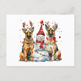 Weihnachtshirdhunde Feiertagspostkarte
