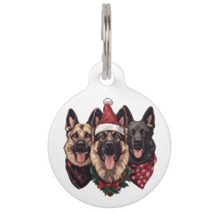 Weihnachtshirdhunde Haustiermarke