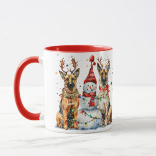 Weihnachtshirdhunde Tasse