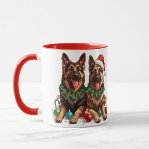 Weihnachtshirdhunde Tasse
