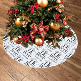 Weihnachtshirsch-lustiger Illustratorenrock Polyester Weihnachtsbaumdecke