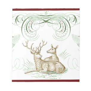 Weihnachtshirsch Notizblock