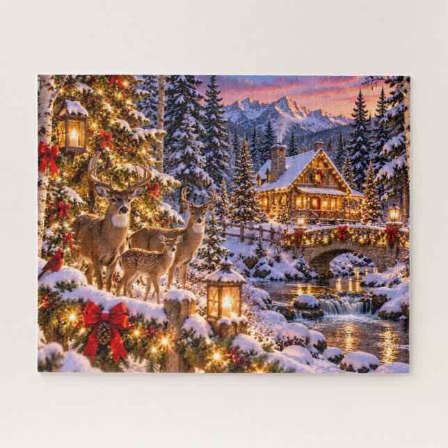 Weihnachtshirschhütte (Horizontal)