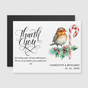 Weihnachtshochzeit Danke Magnetkarte