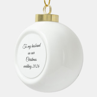 Weihnachtshochzeit Keramik Kugel-Ornament