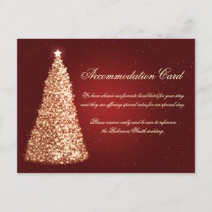 Weihnachtshochzeits-Anpassungs-Goldrot Feiertagspostkarte