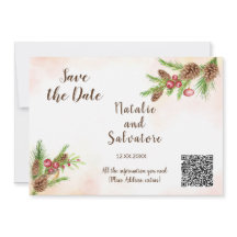 Weihnachtshochzeits-Einladung
