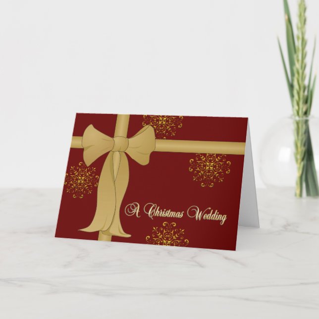 Weihnachtshochzeits-Einladungen Einladung (Vorderseite)