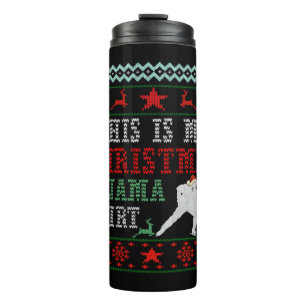Weihnachtshockey Thermosbecher