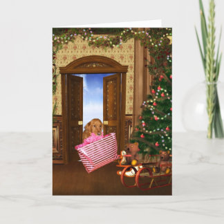 Weihnachtshoppinghund Feiertagskarte