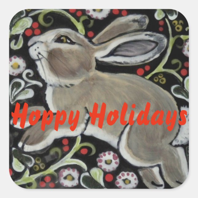 Weihnachtshoppy Holidays Sticker Anpassen (Vorderseite)