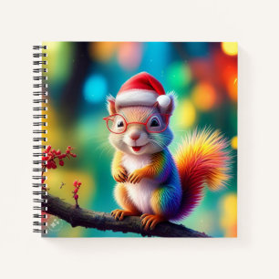 Weihnachtshörnchen als Weihnachtsmann-56765 Notizbuch