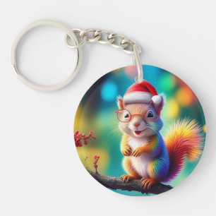 Weihnachtshörnchen als Weihnachtsmann-56765 Schlüsselanhänger