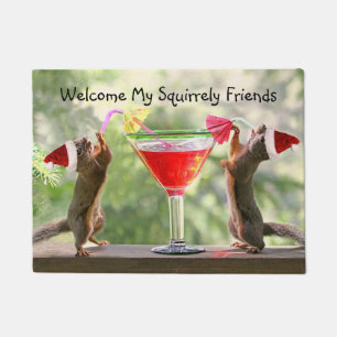 Weihnachtshörnchen Cocktail Dose Mat Fußmatte
