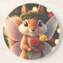 Weihnachtshörnchen Fairy Untersetzer