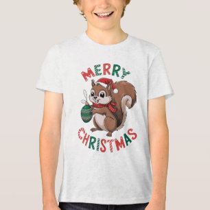 Weihnachtshörnchen - Merry Christmas Tri-Blend Shirt