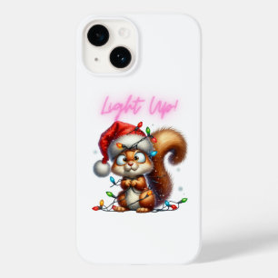 Weihnachtshörnchen mit festlicher Lichtkarte Case-Mate iPhone 14 Hülle