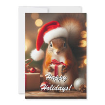 Weihnachtshörnchen mit individualisierbarer Karte