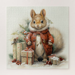 Weihnachtshörnchen-Puzzle
