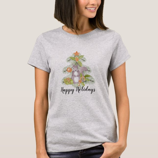 Weihnachtshörnchen T-Shirt (Vorderseite)