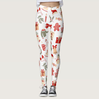 Weihnachtshosen für Frauen im festlichen Stil Leggings